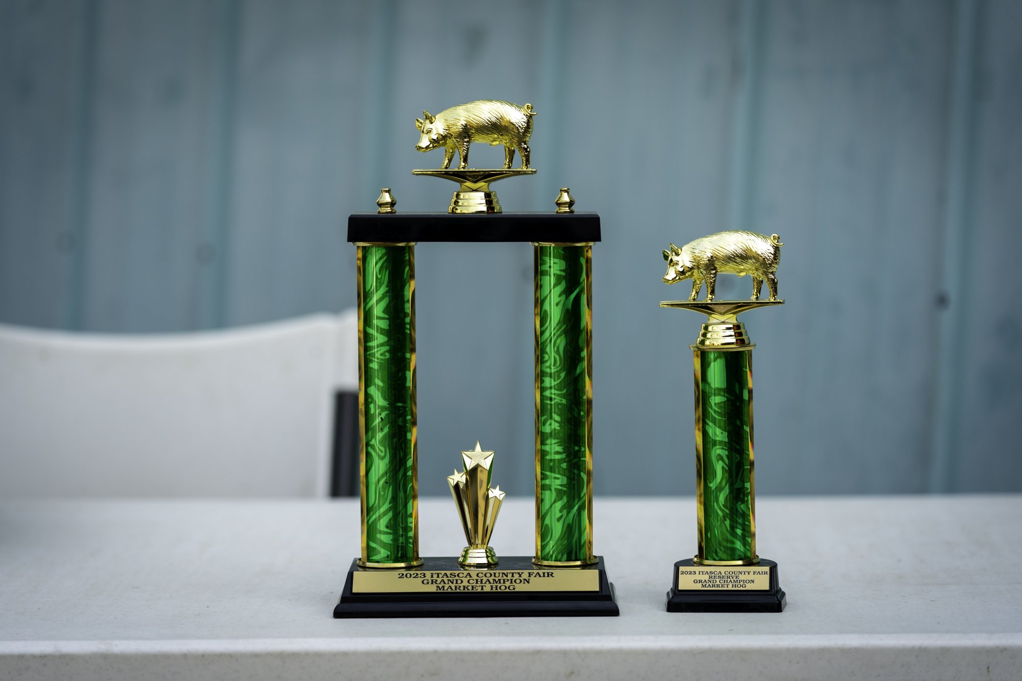 The ribbon goes to the pig. The report goes in a drawer.